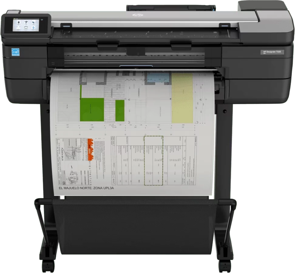HP DesignJet T830 — 24 polegadas · Vista frontal